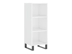 Aparador madera de ingeniería blanco brillante 34,5x32,5x90 cm ES84436