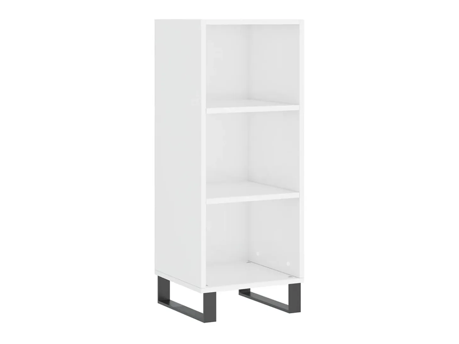 Aparador madera de ingeniería blanco brillante 34,5x32,5x90 cm ES84436