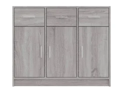 Aparador madera de ingeniería gris Sonoma 91x28x75 cm ES52646