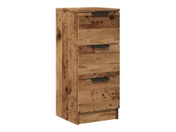 Aparador madera de ingeniería madera envejecida 30x30x70 cm