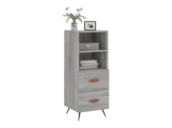 Aparador madera de ingeniería gris Sonoma 34,5x34x90 cm ES49755
