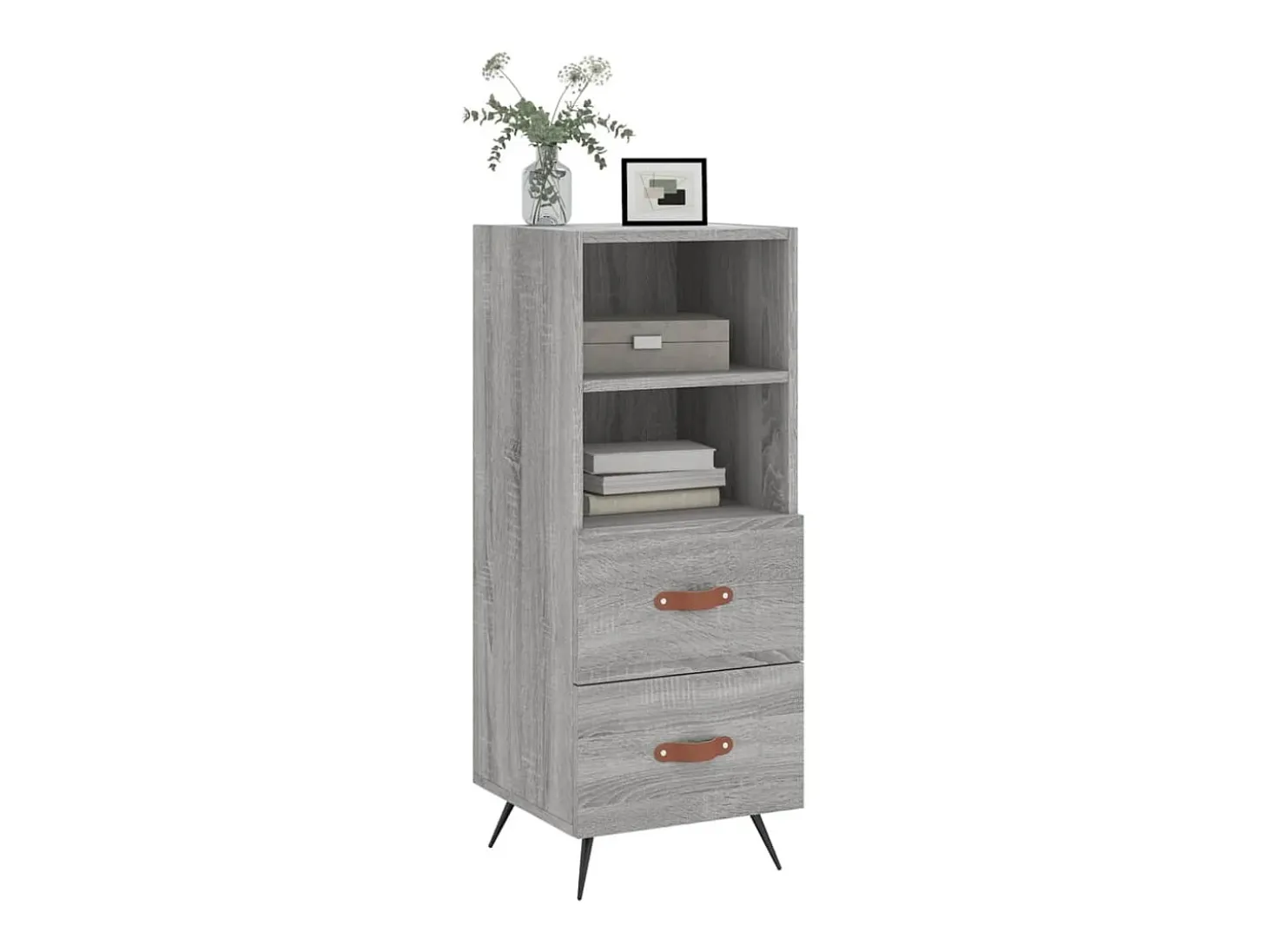 Aparador madera de ingeniería gris Sonoma 34,5x34x90 cm ES49755