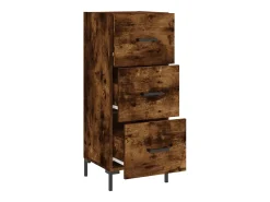 Aparador madera de ingeniería roble ahumado 34,5x34x90 cm ES67672