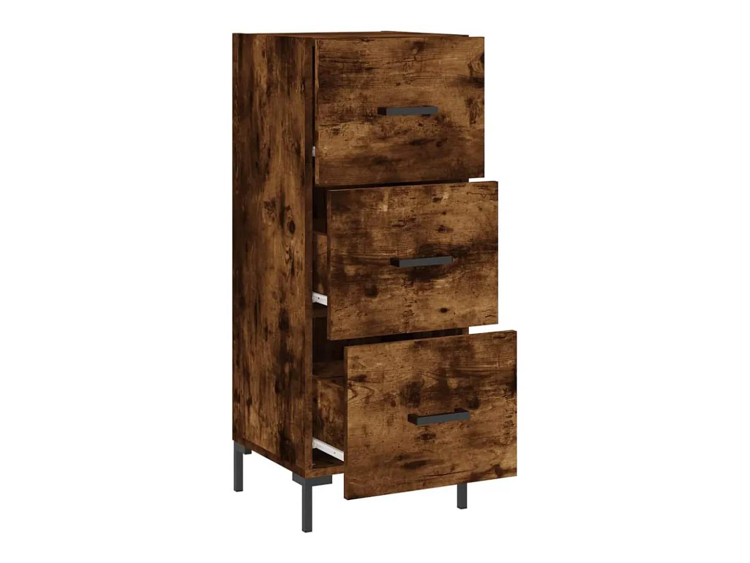 Aparador madera de ingeniería roble ahumado 34,5x34x90 cm ES67672