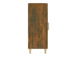 Aparador madera de ingeniería roble ahumado 34,5x34x90 cm