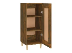 Aparador madera de ingeniería roble ahumado 34,5x34x90 cm
