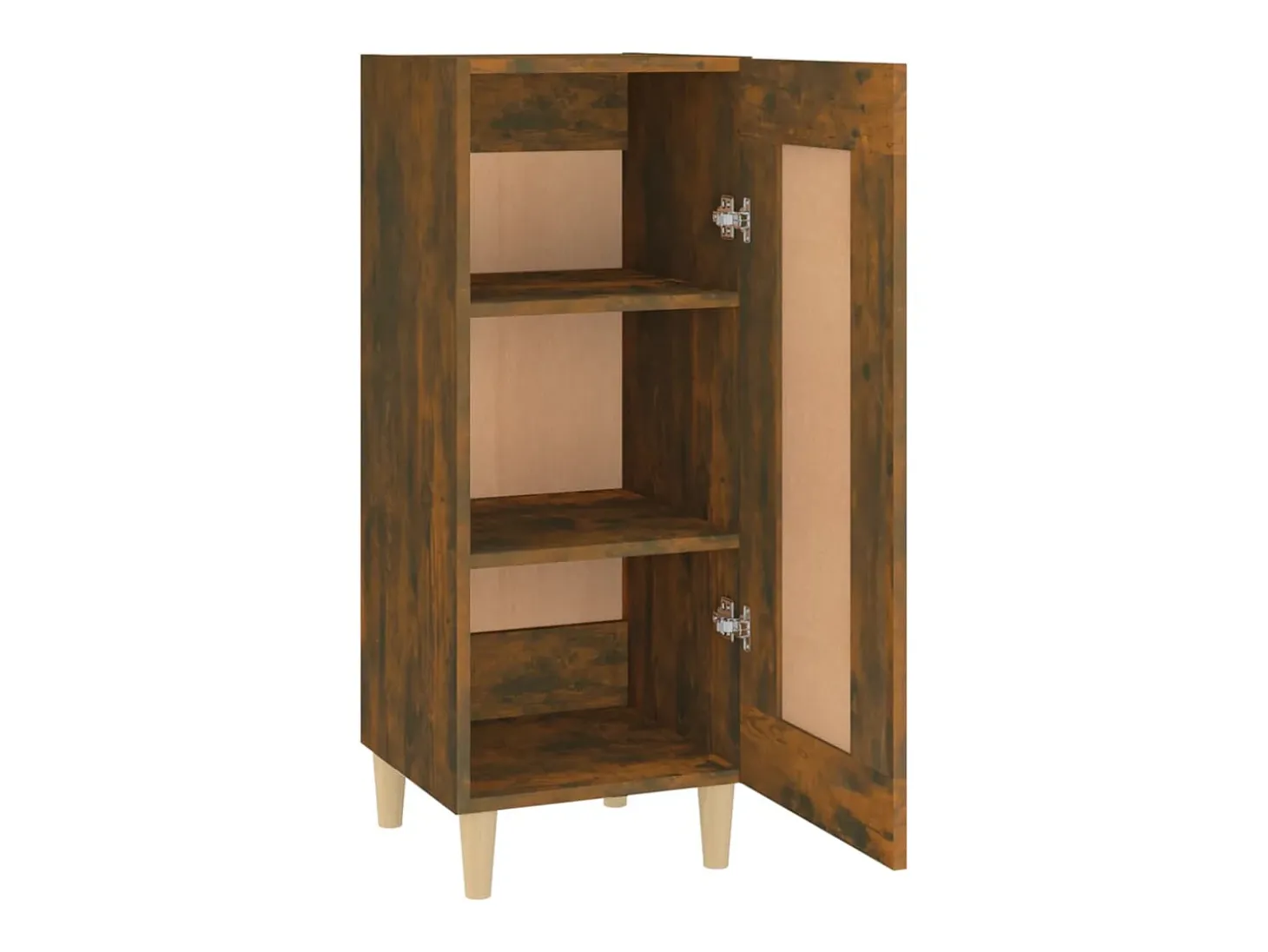 Aparador madera de ingeniería roble ahumado 34,5x34x90 cm
