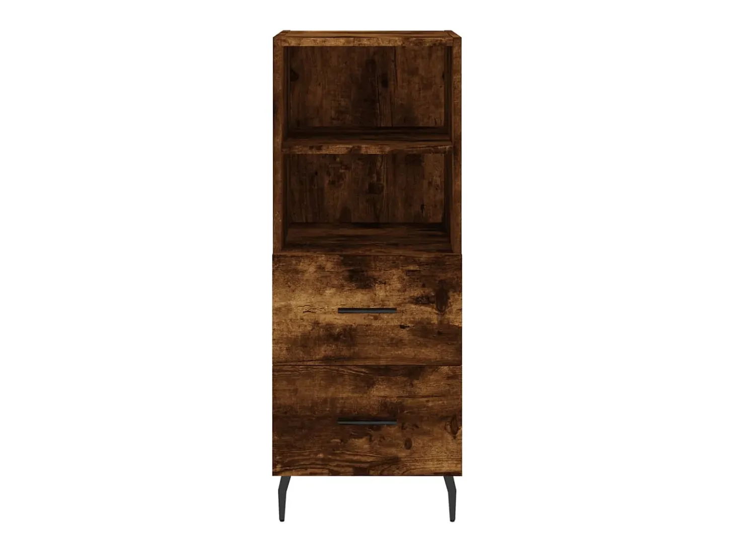 Aparador madera de ingeniería roble ahumado 34,5x34x90 cm