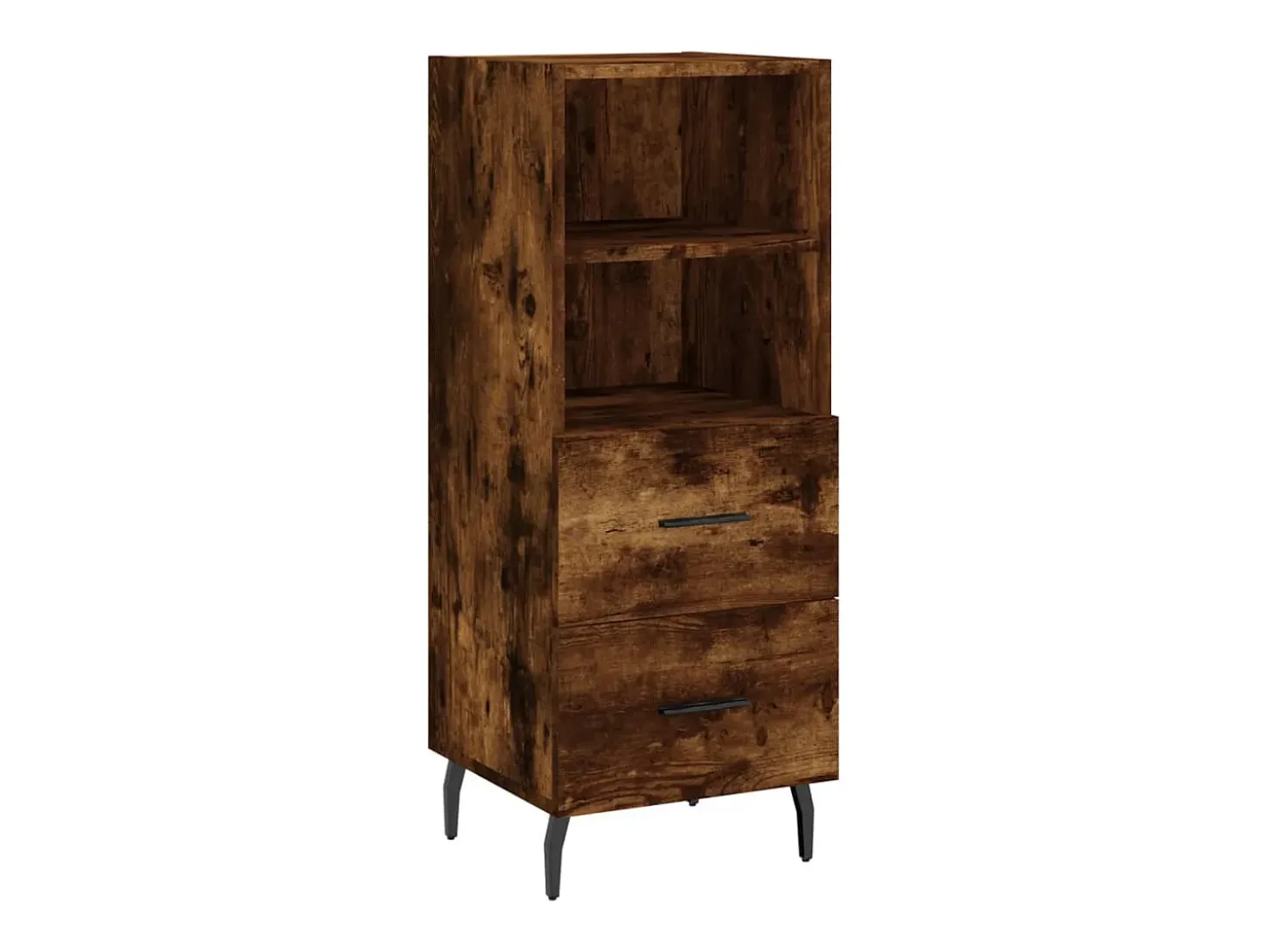 Aparador madera de ingeniería roble ahumado 34,5x34x90 cm