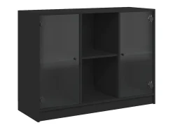 Aparador madera de ingeniería negro 102x37x75,5 cm