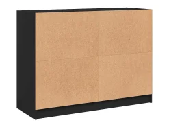 Aparador madera de ingeniería negro 102x37x75,5 cm