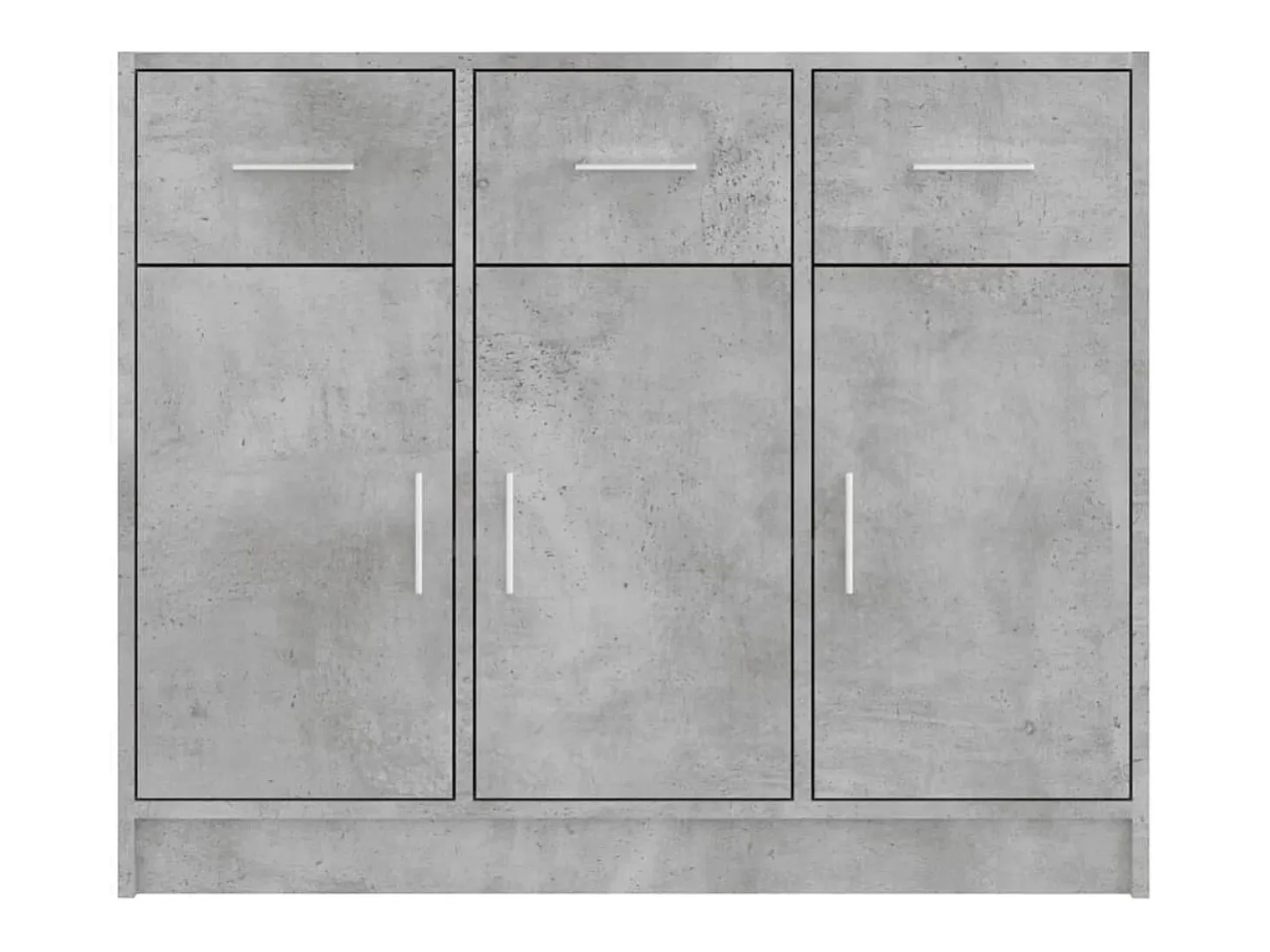 Aparador madera de ingeniería gris hormigón 91x28x75 cm