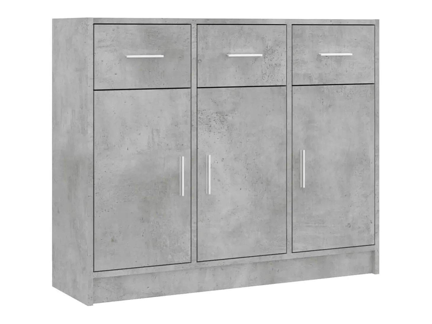 Aparador madera de ingeniería gris hormigón 91x28x75 cm