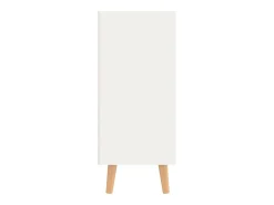 Aparador madera de ingeniería blanco y roble Sonoma 90x30x72 cm