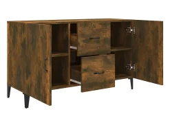 Aparador madera de ingeniería roble ahumado 100x36x60 cm