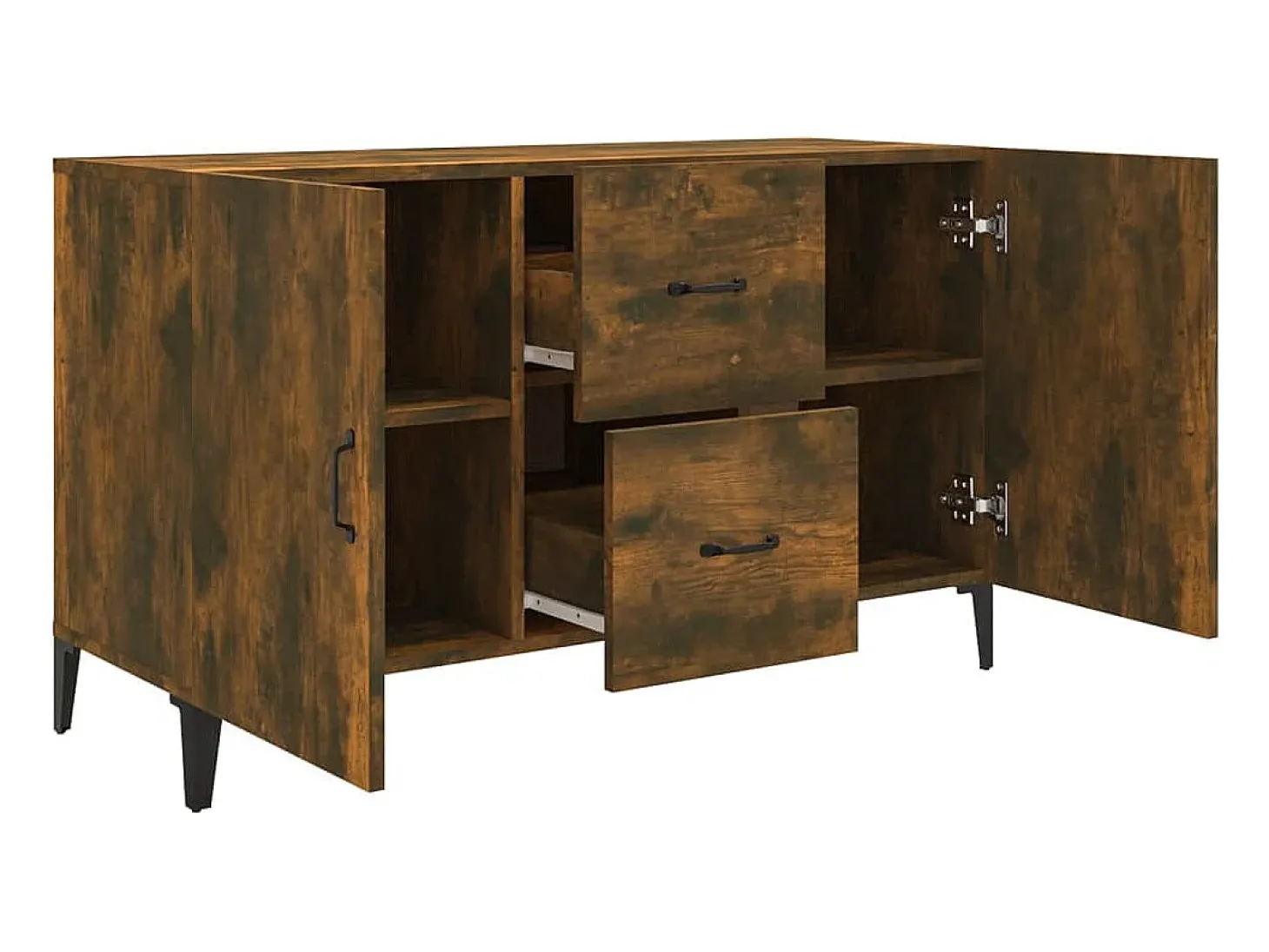 Aparador madera de ingeniería roble ahumado 100x36x60 cm