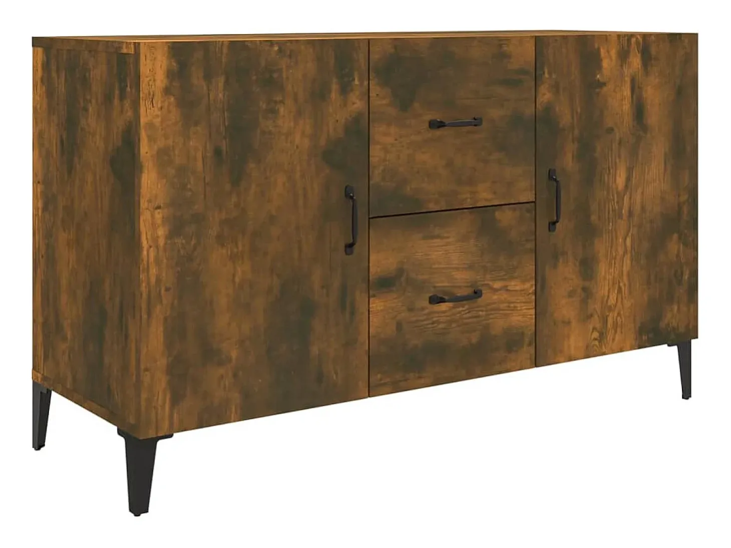 Aparador madera de ingeniería roble ahumado 100x36x60 cm