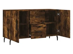 Aparador madera de ingeniería roble ahumado 100x36x60 cm