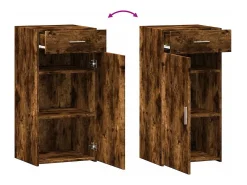 Aparador madera de ingeniería roble ahumado 45x42,5x93 cm