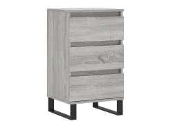 Aparador madera de ingeniería gris Sonoma 40x35x70 cm ES56430