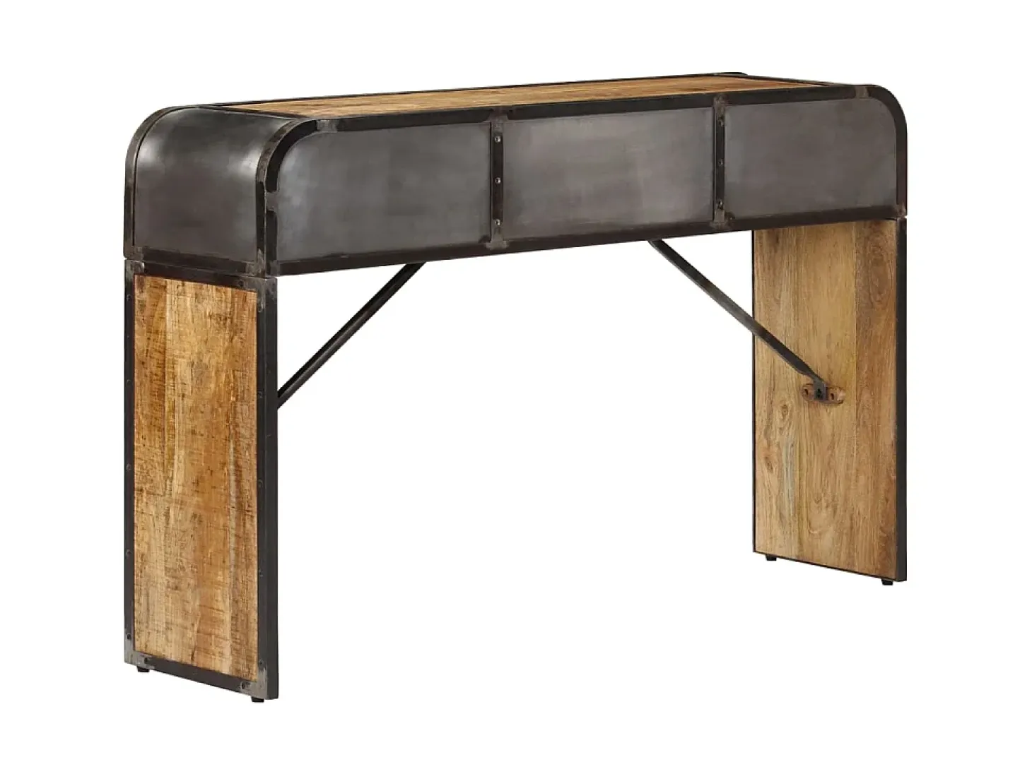 Aparador madera de mango maciza 120x30x75 cm ES68479