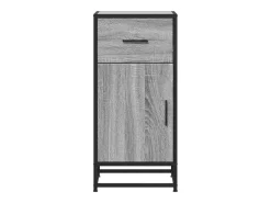 Aparador madera ingeniería y metal gris Sonoma 35,5x35x76 cm