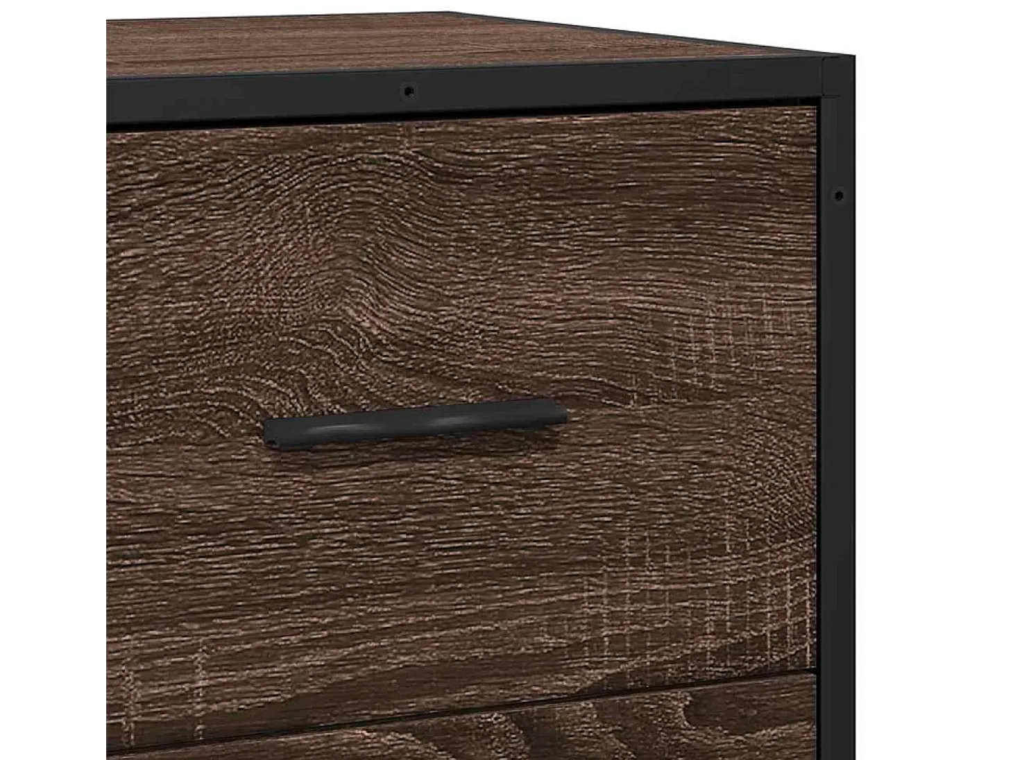 Aparador madera ingeniería roble marrón 68x35x76 cm