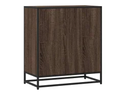 Aparador madera ingeniería roble marrón 68x35x76 cm