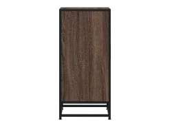Aparador madera ingeniería y metal marrón roble 35,5x35x76 cm