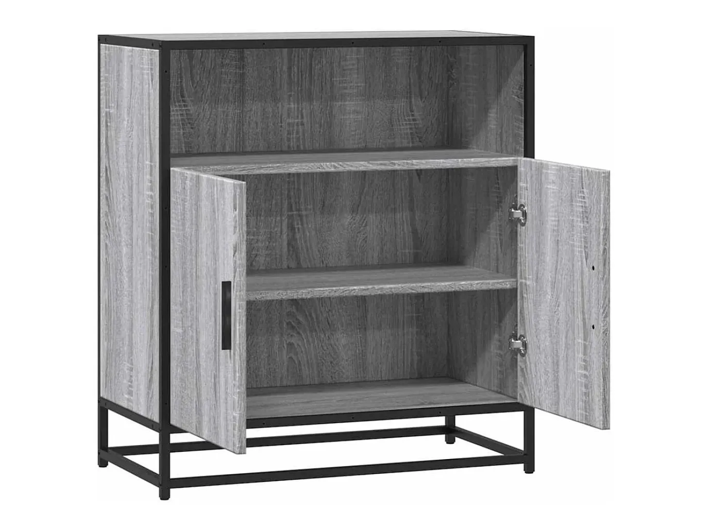 Aparador madera ingeniería gris sonoma 68x35x76 cm