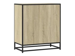 Aparador madera ingeniería y metal roble Sonoma 68x35x76 cm
