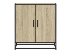 Aparador madera ingeniería y metal roble Sonoma 68x35x76 cm