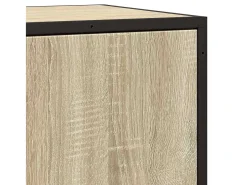 Aparador madera ingeniería y metal roble Sonoma 68x35x76 cm