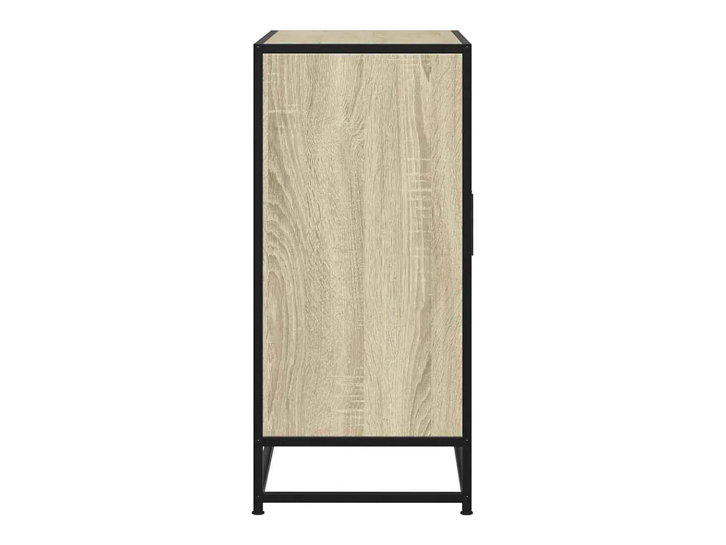 Aparador madera ingeniería y metal roble Sonoma 68x35x76 cm