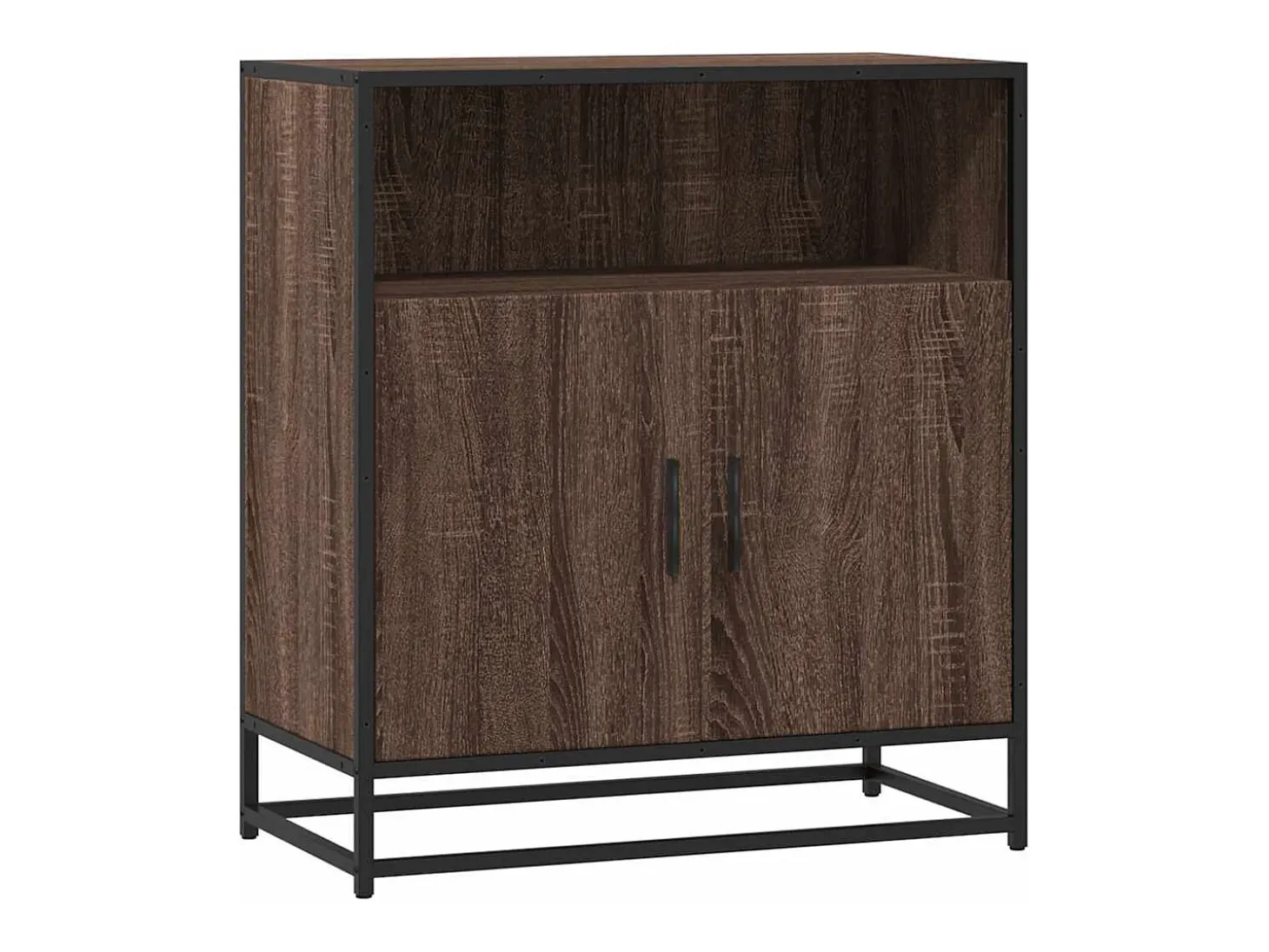Aparador madera ingeniería roble marrón 68x35x76 cm