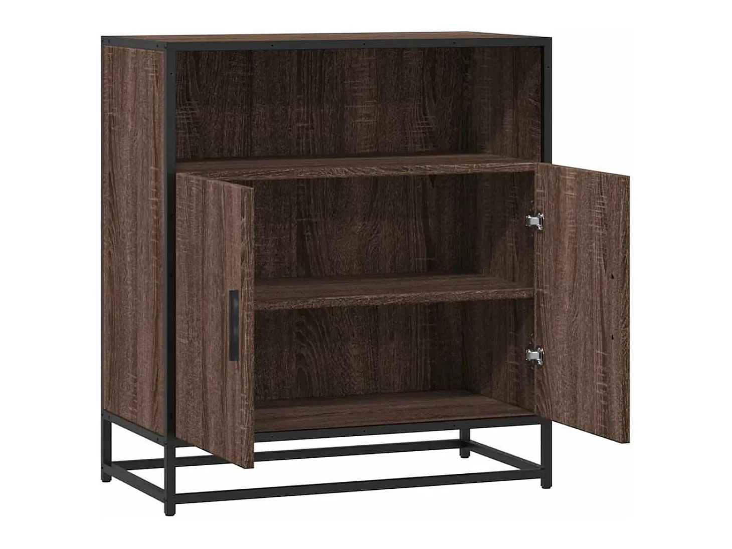 Aparador madera ingeniería roble marrón 68x35x76 cm