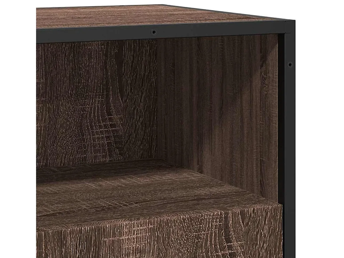 Aparador madera ingeniería roble marrón 68x35x76 cm