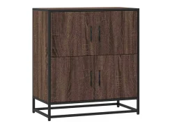 Aparador madera ingeniería roble marrón 68x35x76 cm