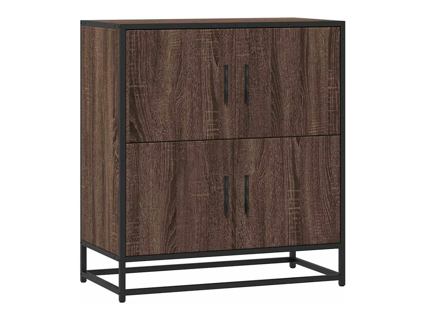 Aparador madera ingeniería roble marrón 68x35x76 cm
