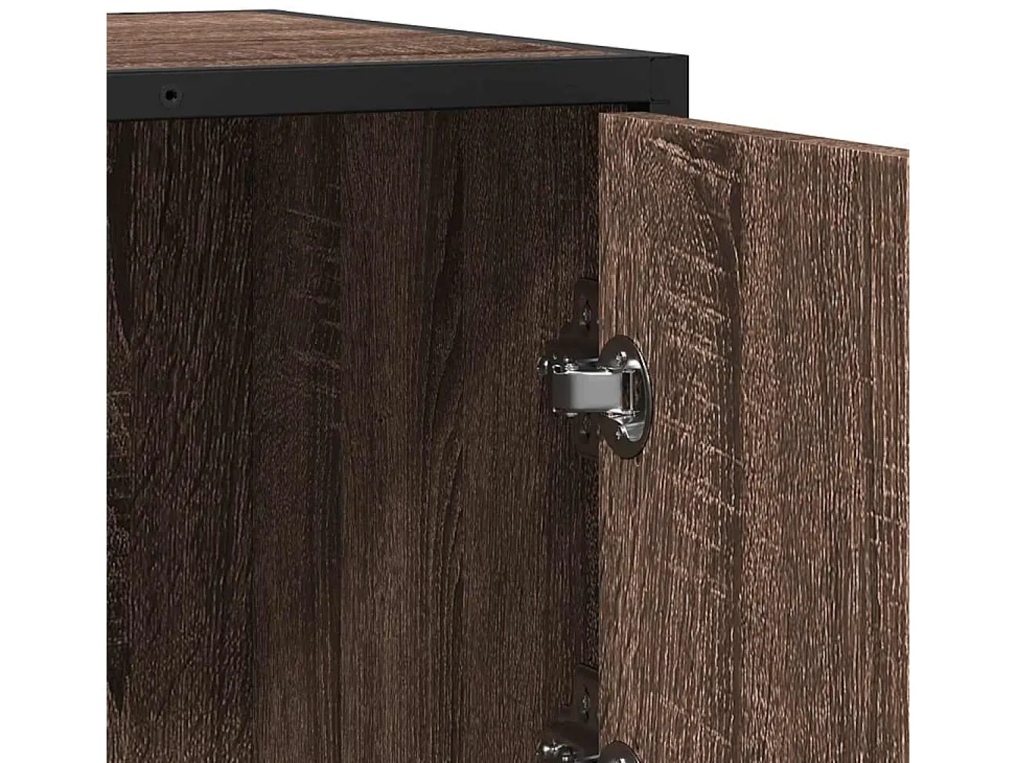Aparador madera ingeniería roble marrón 68x35x76 cm