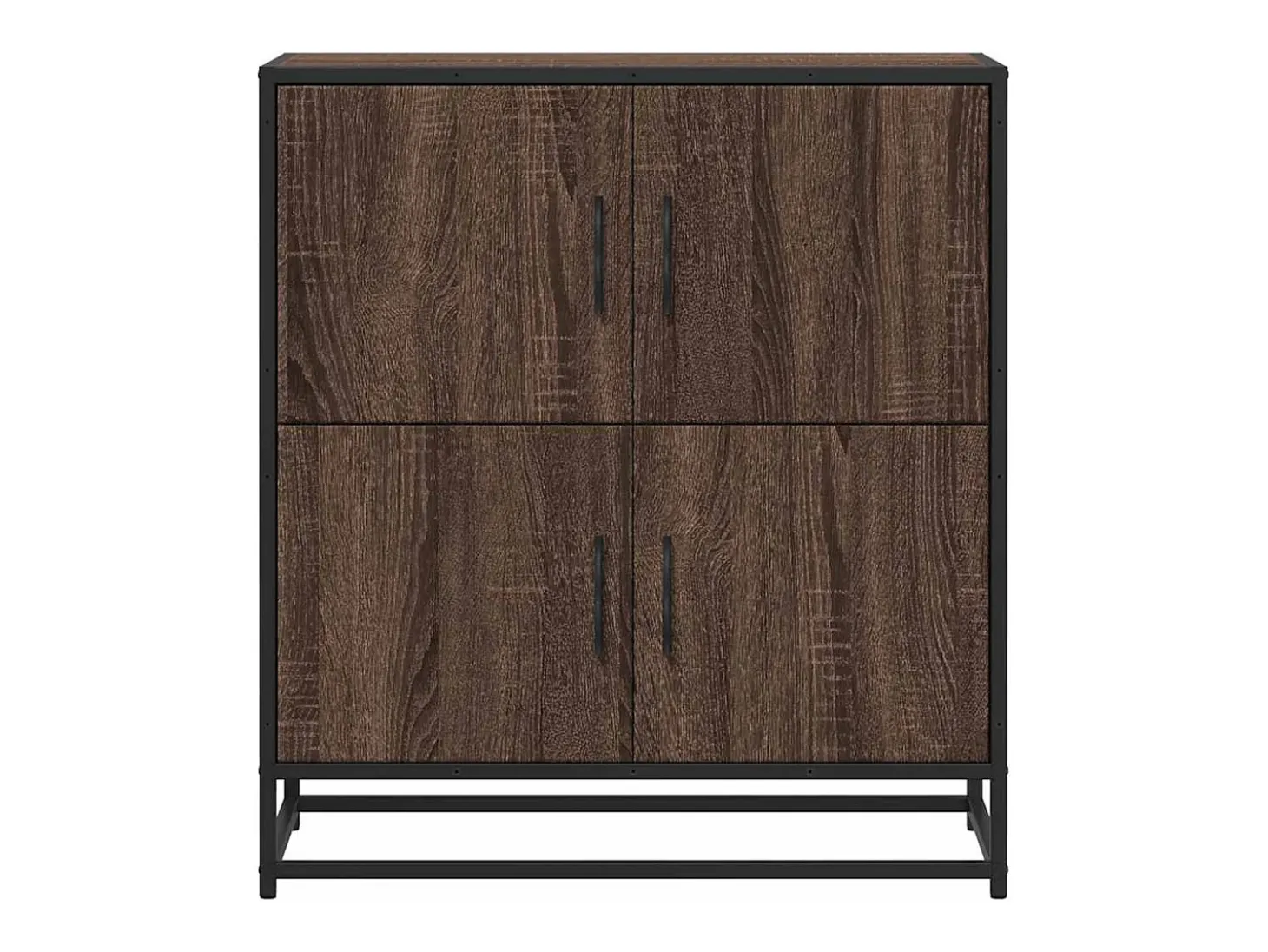Aparador madera ingeniería roble marrón 68x35x76 cm