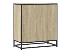 Aparador madera ingeniería y metal roble Sonoma 68x35x76 cm