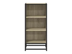 Aparador madera ingeniería y metal roble Sonoma 35,5x35x76 cm