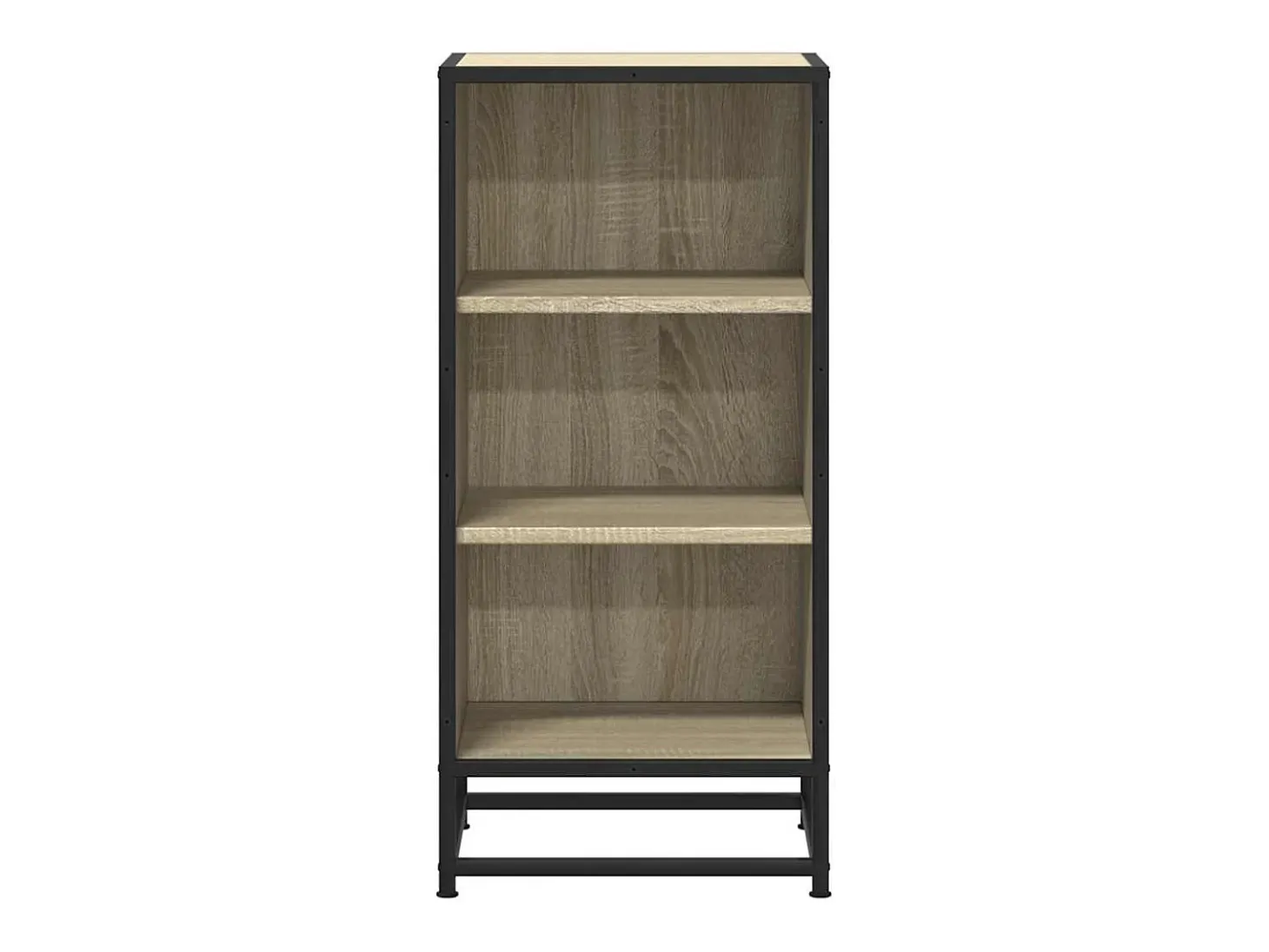 Aparador madera ingeniería y metal roble Sonoma 35,5x35x76 cm