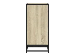 Aparador madera ingeniería y metal roble Sonoma 35,5x35x76 cm
