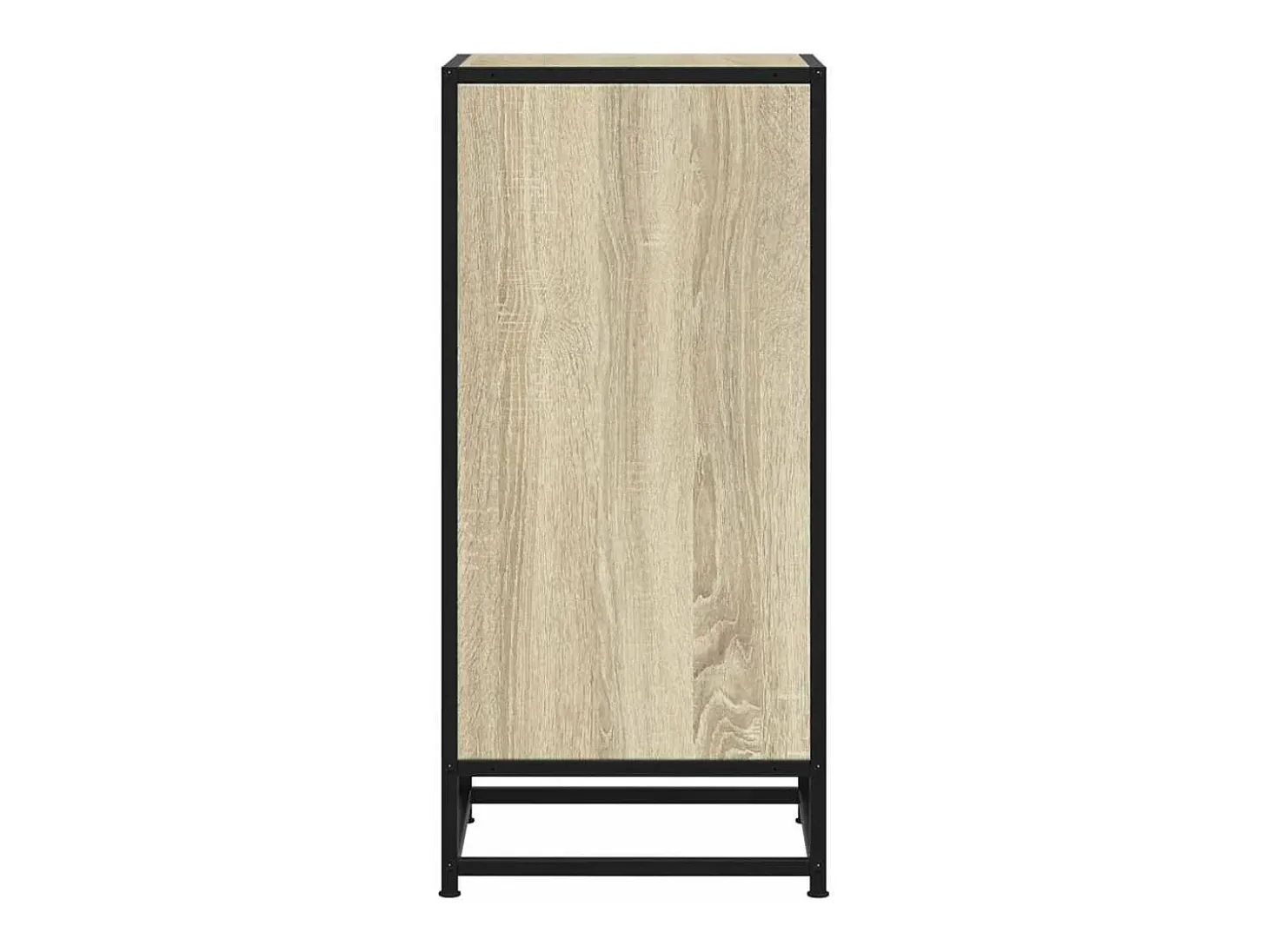 Aparador madera ingeniería y metal roble Sonoma 35,5x35x76 cm