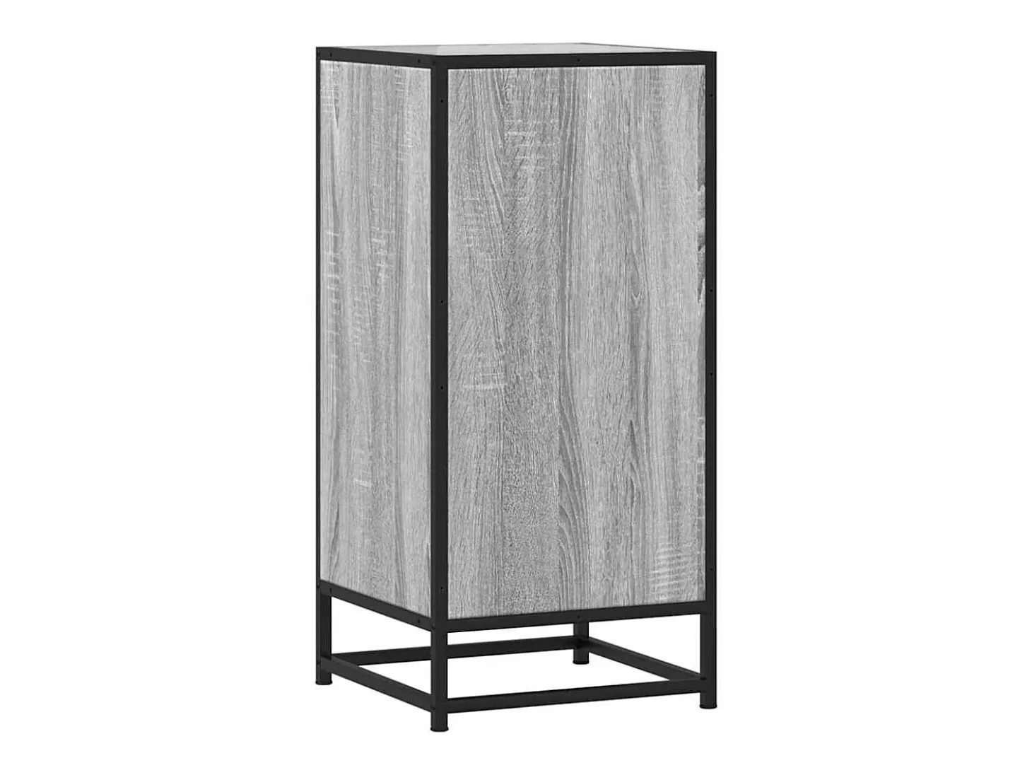 Aparador madera ingeniería y metal gris Sonoma 35,5x35x76 cm