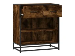 Aparador madera ingeniería roble ahumado 68x35x76 cm