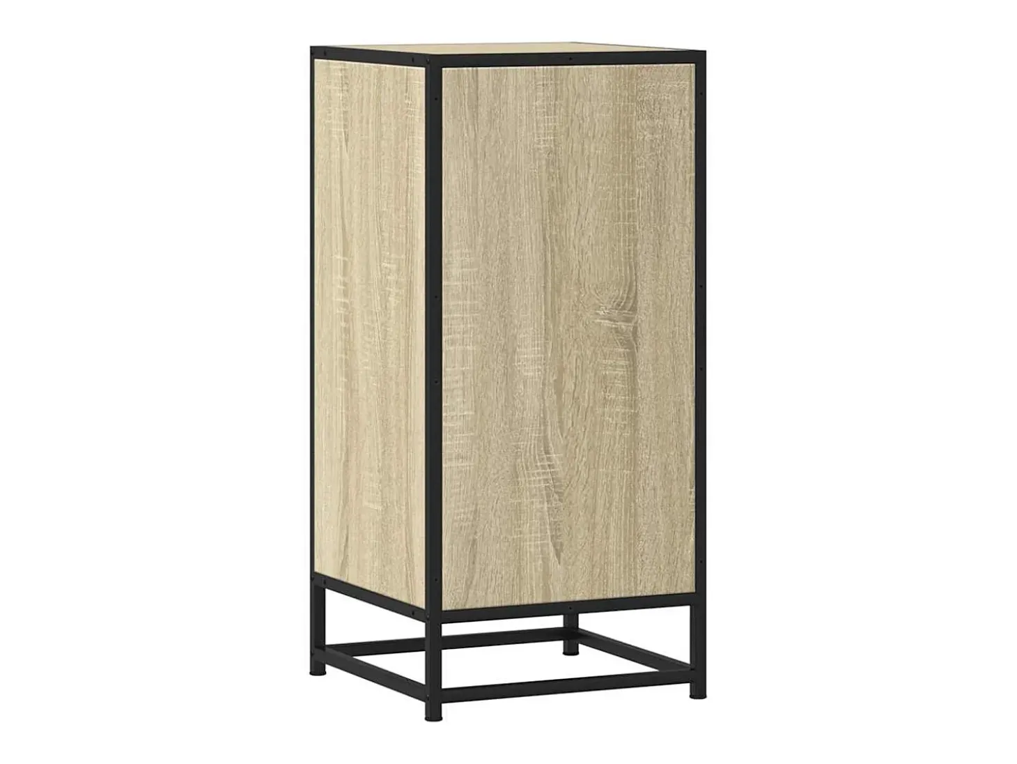 Aparador madera ingeniería y metal roble Sonoma 35,5x35x76 cm