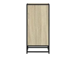 Aparador madera ingeniería y metal roble Sonoma 35,5x35x76 cm